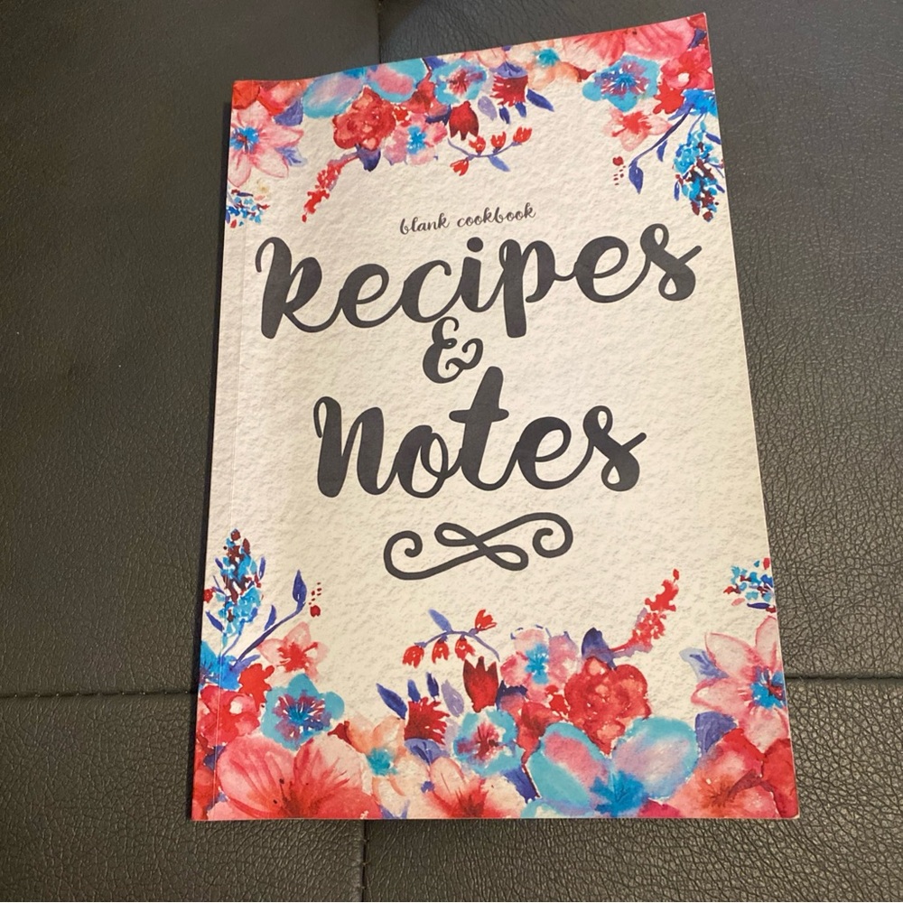 Used Floral Recipe & Notes Blank Cookbook ( Some pages are ripped out)